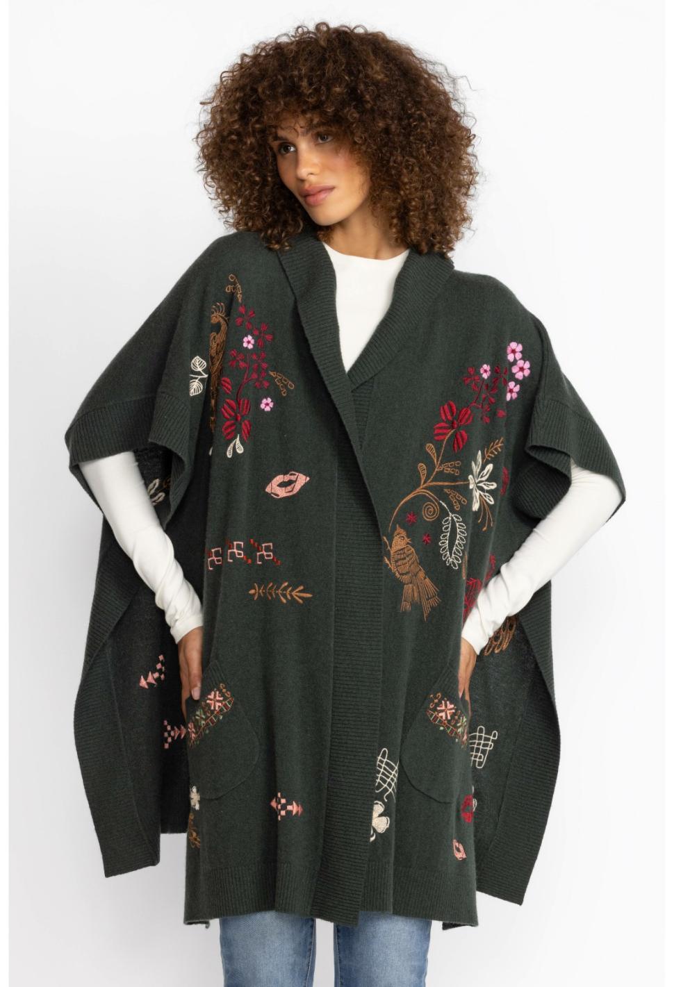 Women Outerwear | Johnny Was Zuzu Cape Forest Green