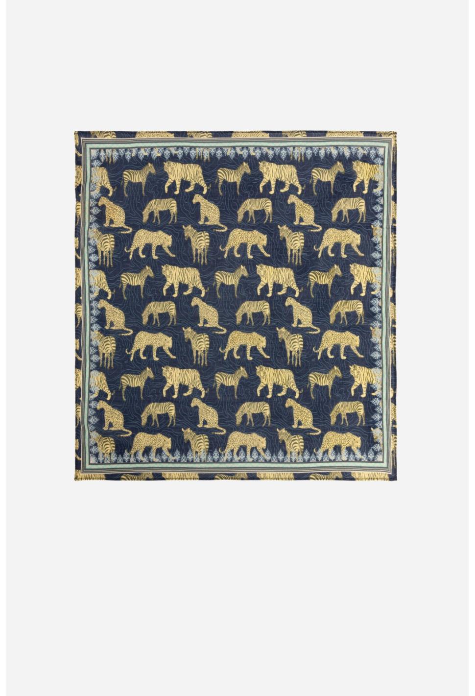 Women Pet Accessories | Johnny Was Blue Tiger Pet Bandana Blue Tiger