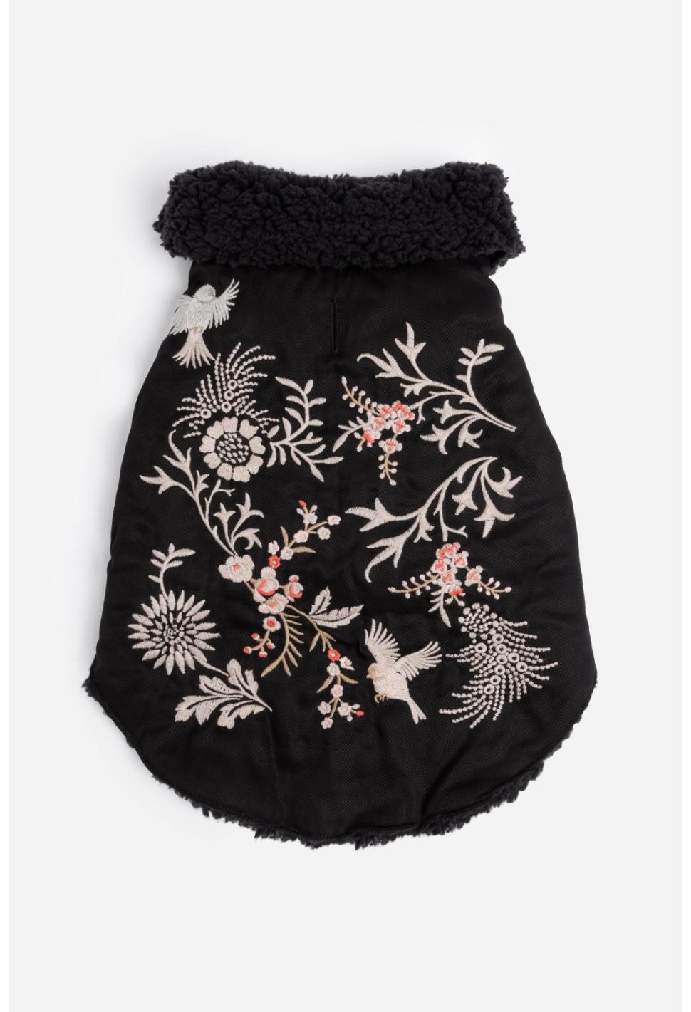 Women Pet Accessories | Johnny Was Valentina Embroidered Denim Pet Jacket Black