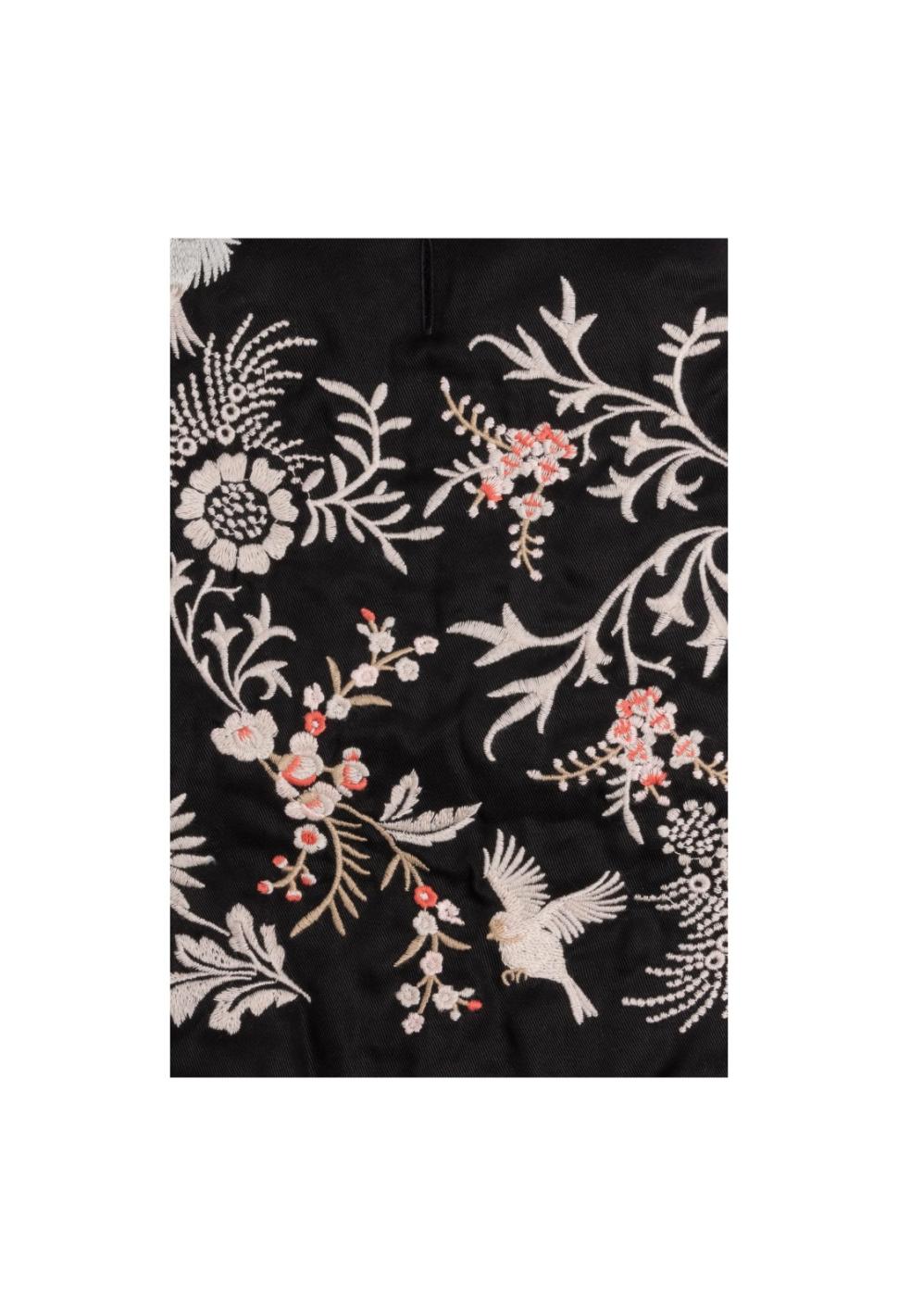 Women Pet Accessories | Johnny Was Valentina Embroidered Denim Pet Jacket Black