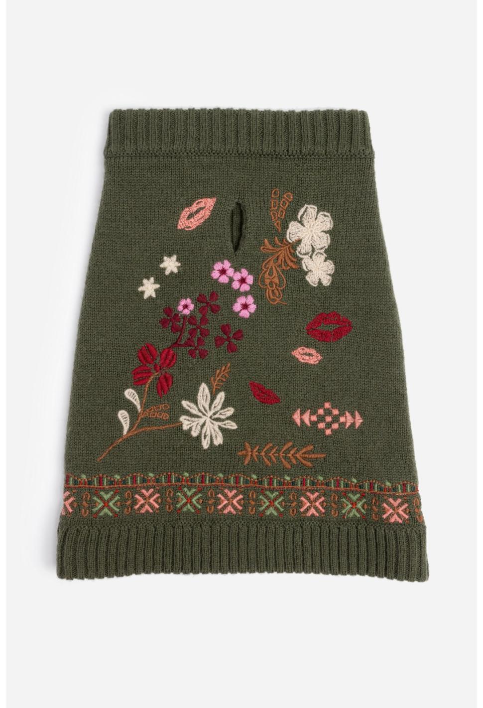 Women Pet Accessories | Johnny Was Zuzu Embroidered Dog Sweater Black