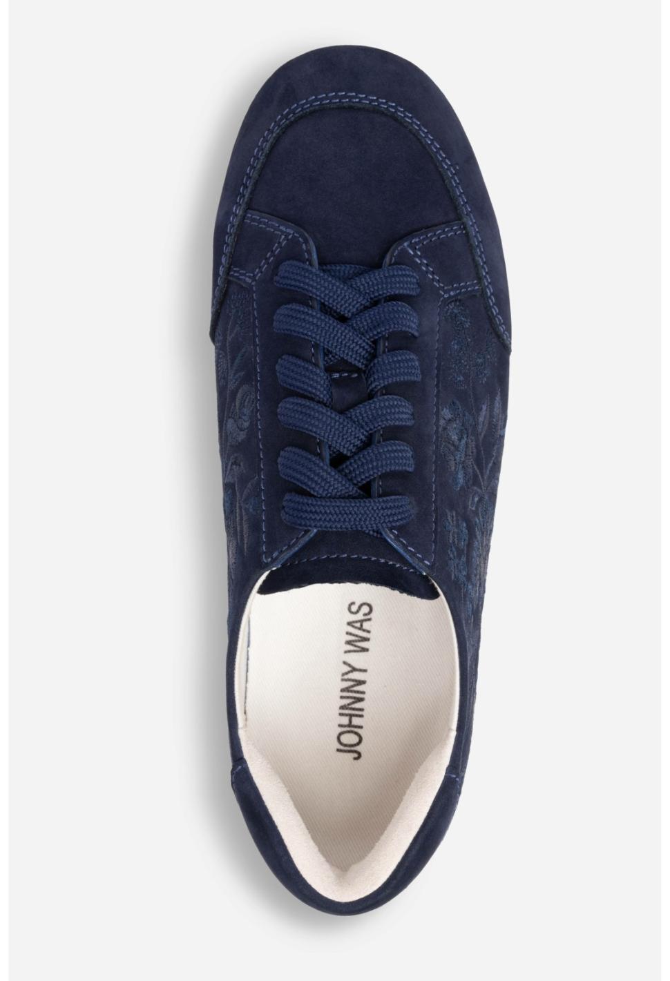 Women Shoes | Johnny Was Bianca Lace Up Sneaker Navy