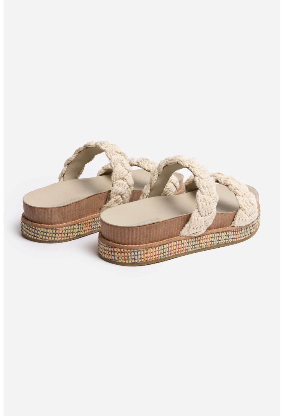 Women Shoes | Johnny Was Braided Rope Sandal - Cream Multi