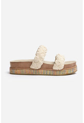 Women Shoes | Johnny Was Braided Rope Sandal - Cream Multi