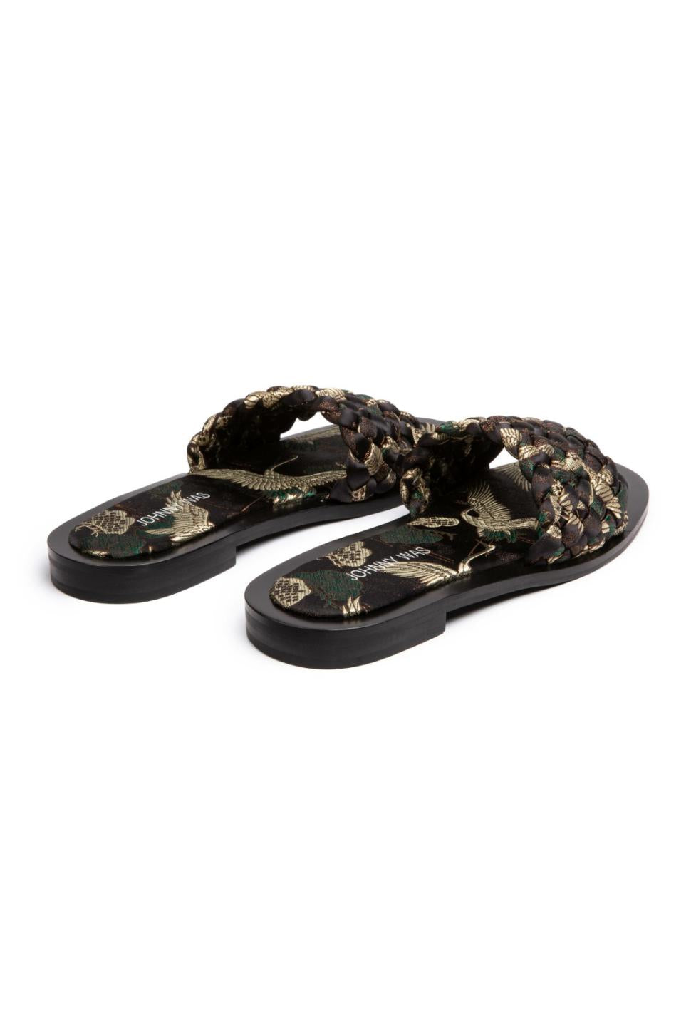 Women Shoes | Johnny Was Woven Crane Sandal Black