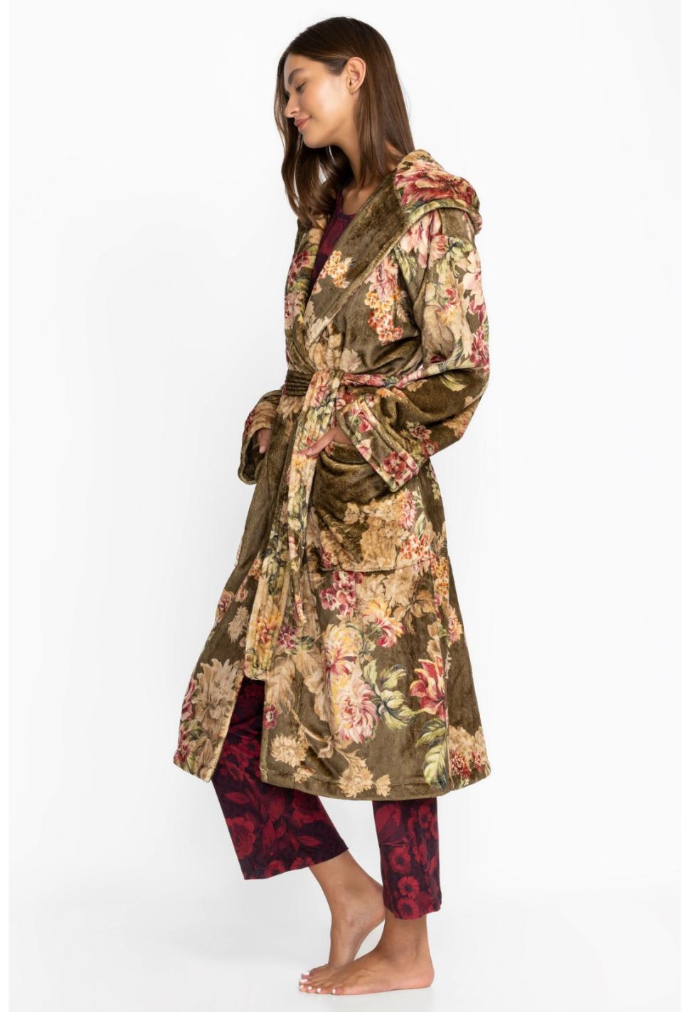 Women Sleepwear | Johnny Was Cozy Robe Vintage Rose