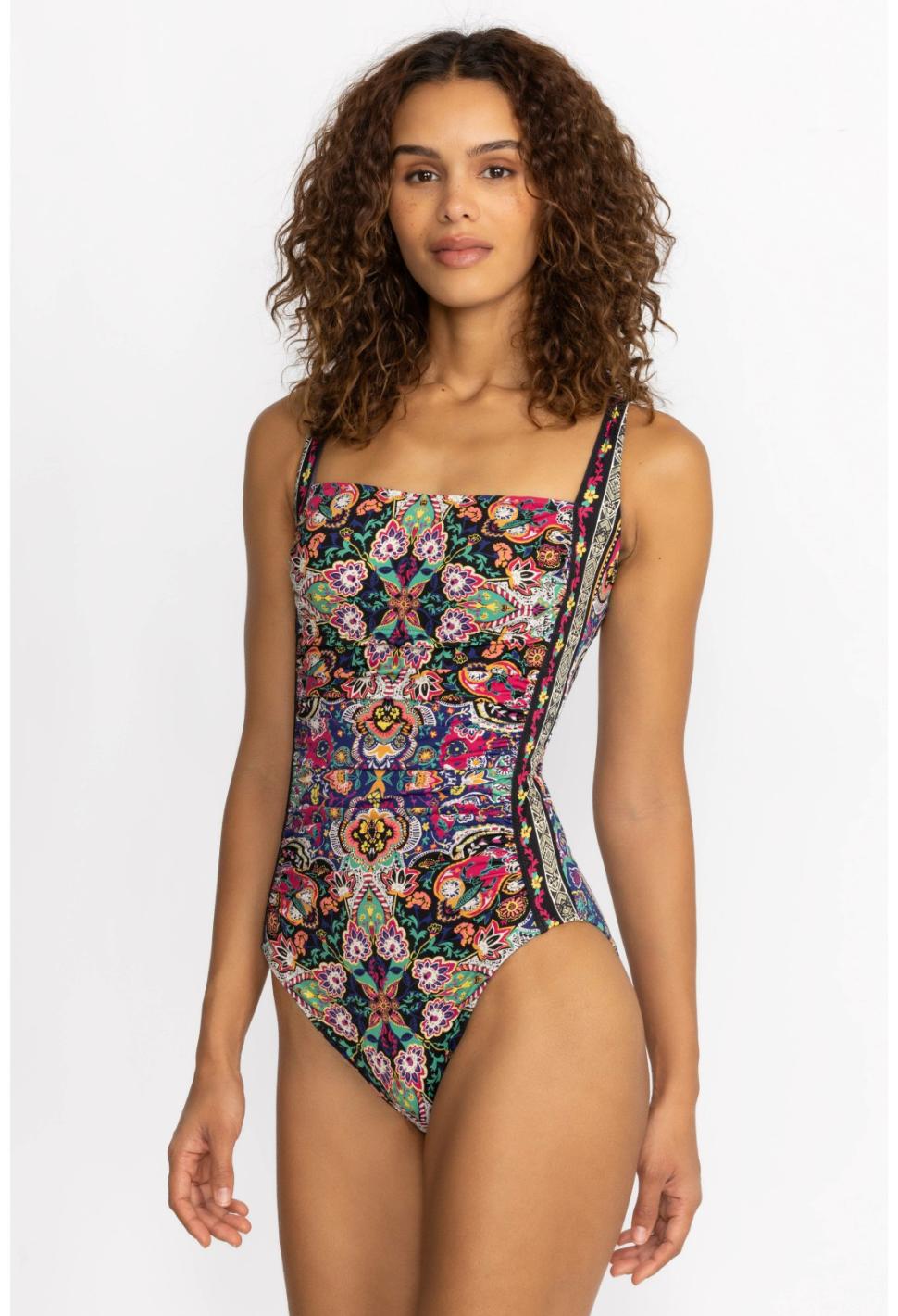Women Swim &amp; Resort | Johnny Was Hannah Ruched One Piece Hannah