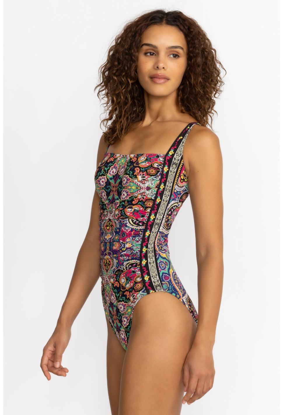 Women Swim &amp; Resort | Johnny Was Hannah Ruched One Piece Hannah