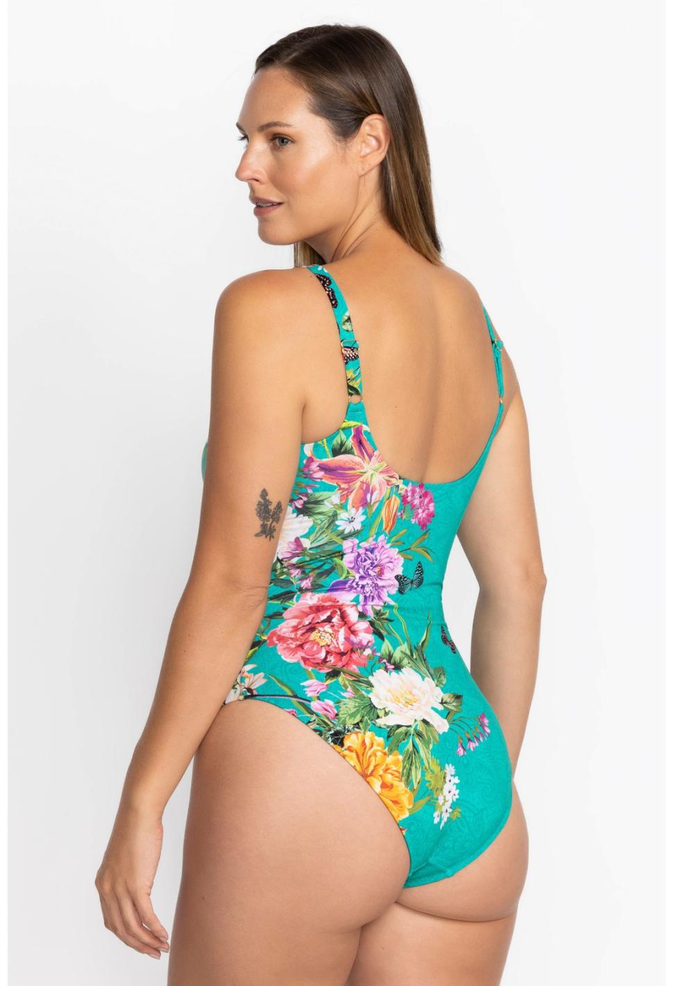 Women Swim &amp; Resort | Johnny Was Peacock Goza Tank One Piece Peacock Goza