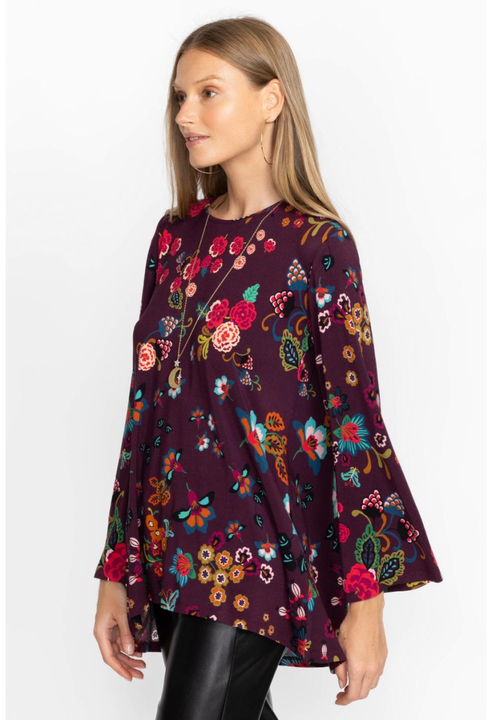 Women Tops | Johnny Was Adrina High Neck Swing Tunic Adrina