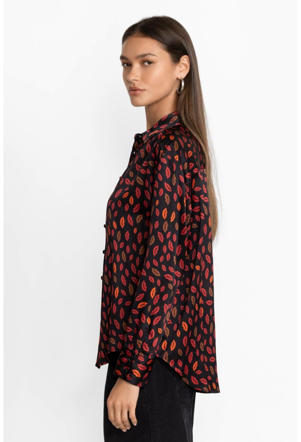 Women Tops | Johnny Was Amora Boxy Charmeuse Shirt Amora