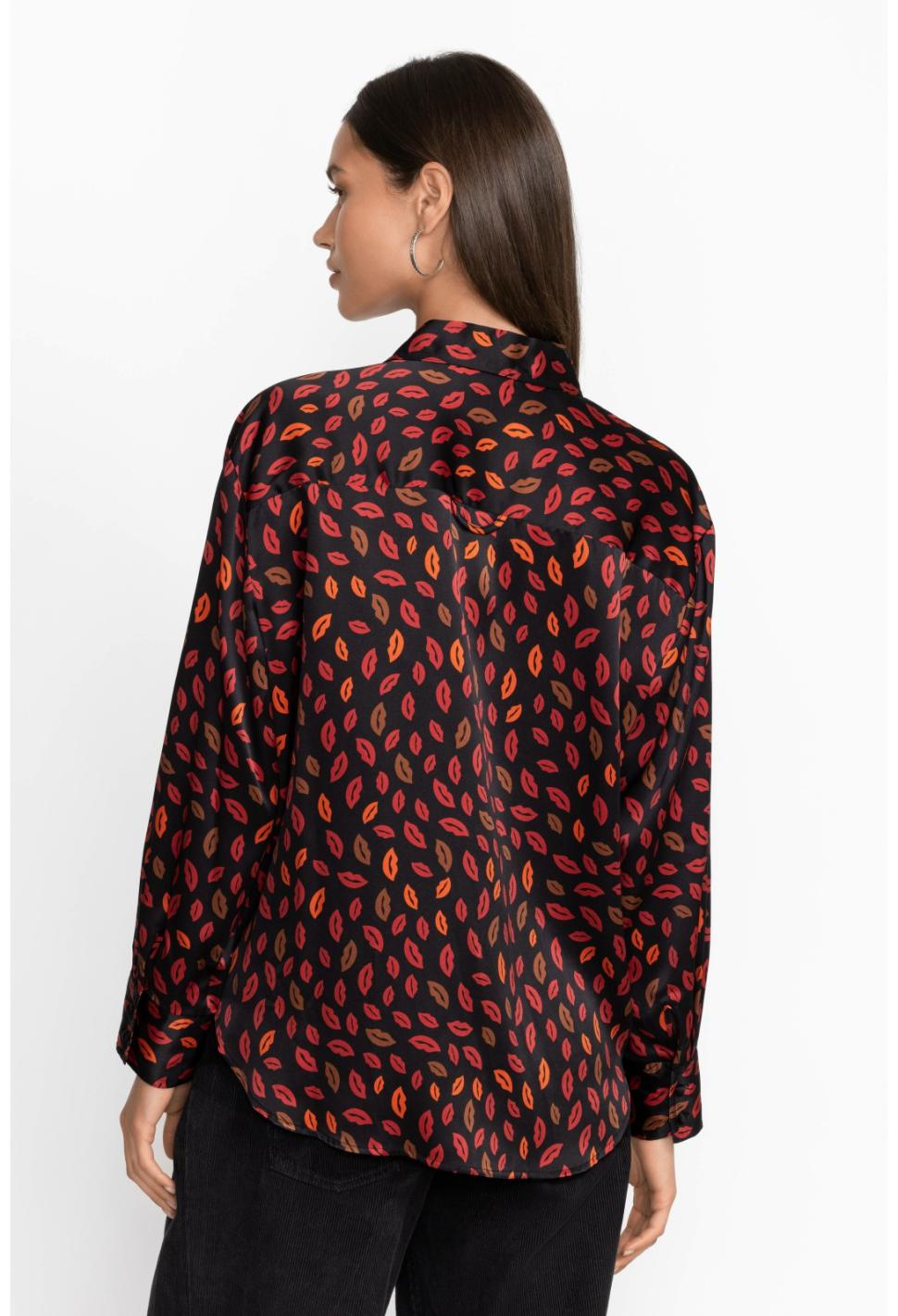 Women Tops | Johnny Was Amora Boxy Charmeuse Shirt Amora