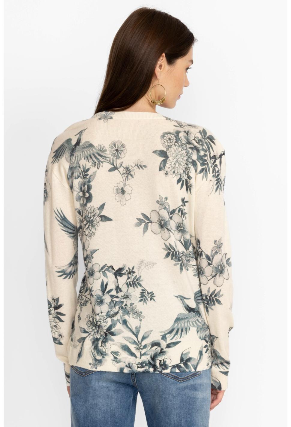 Women Tops | Johnny Was Anahi Printed Pullover Ivory