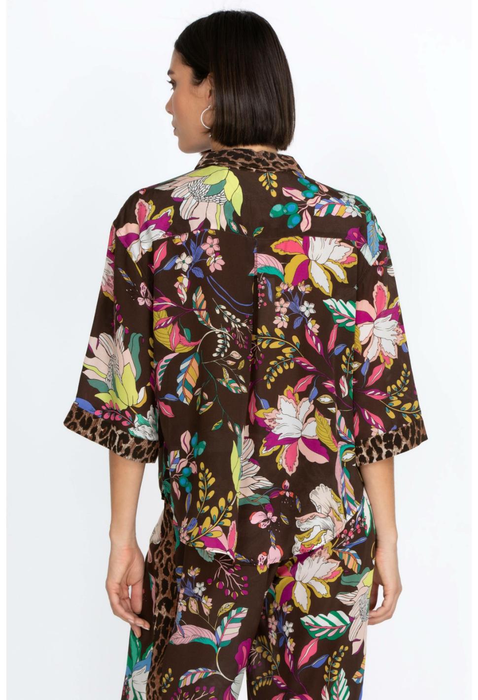 Women Tops | Johnny Was Arabella Boxy Silk Shirt Arabella