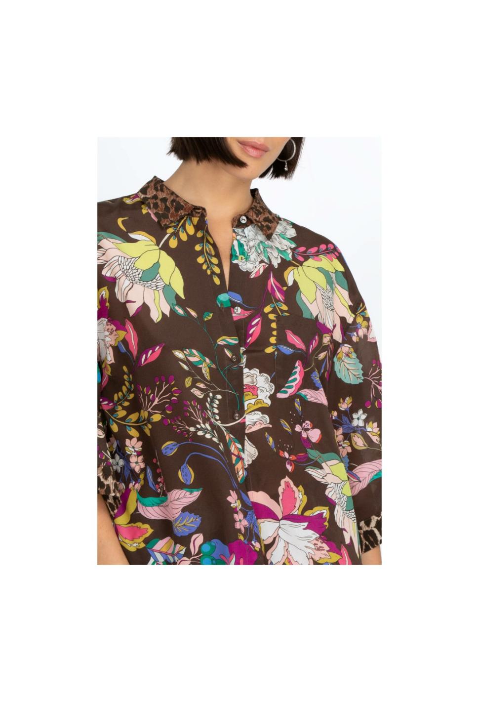 Women Tops | Johnny Was Arabella Boxy Silk Shirt Arabella