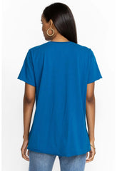 Women Tops | Johnny Was Arizona Everyday Tee Mykonos Blue