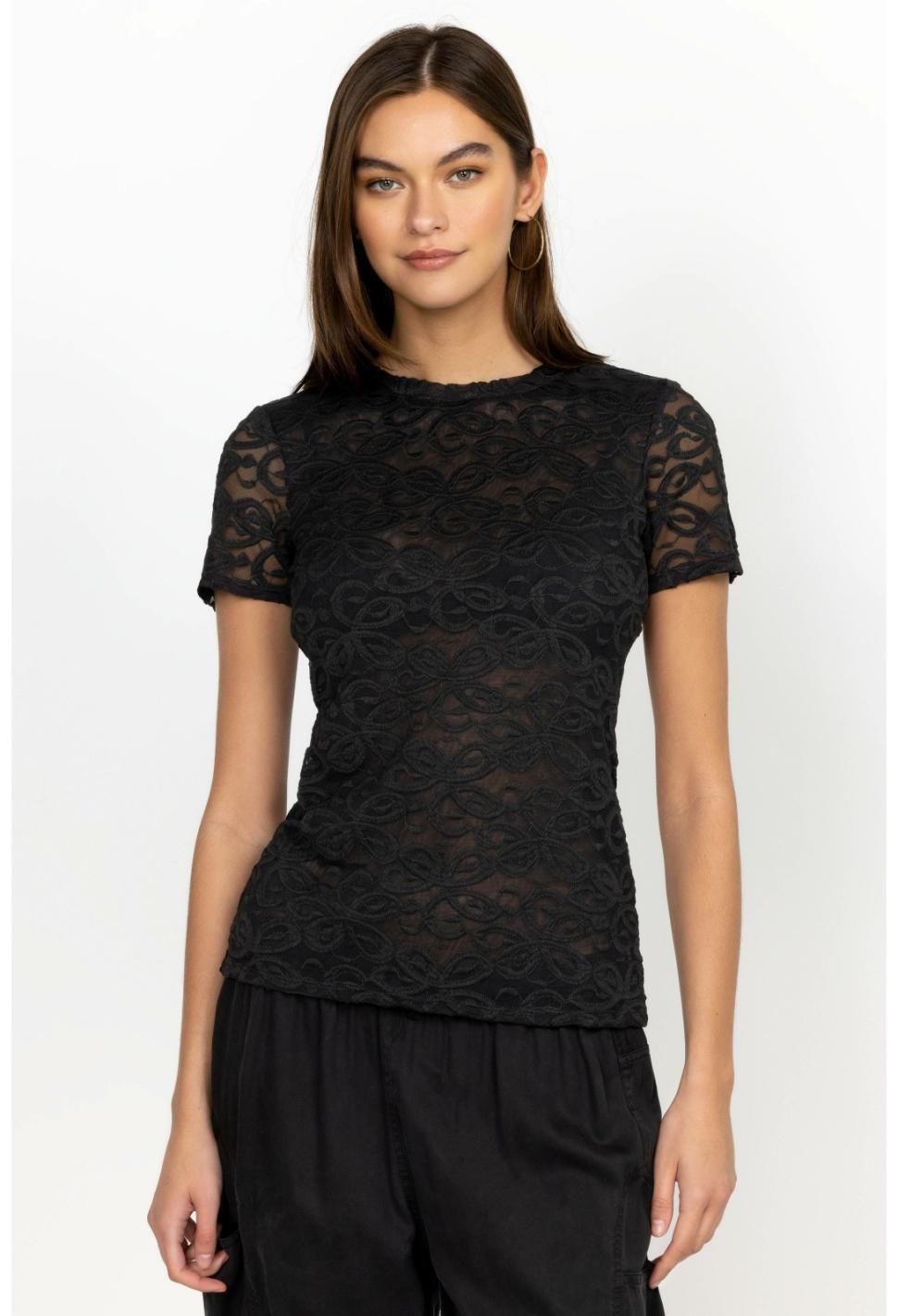 Women Tops | Johnny Was Astrid Top Black