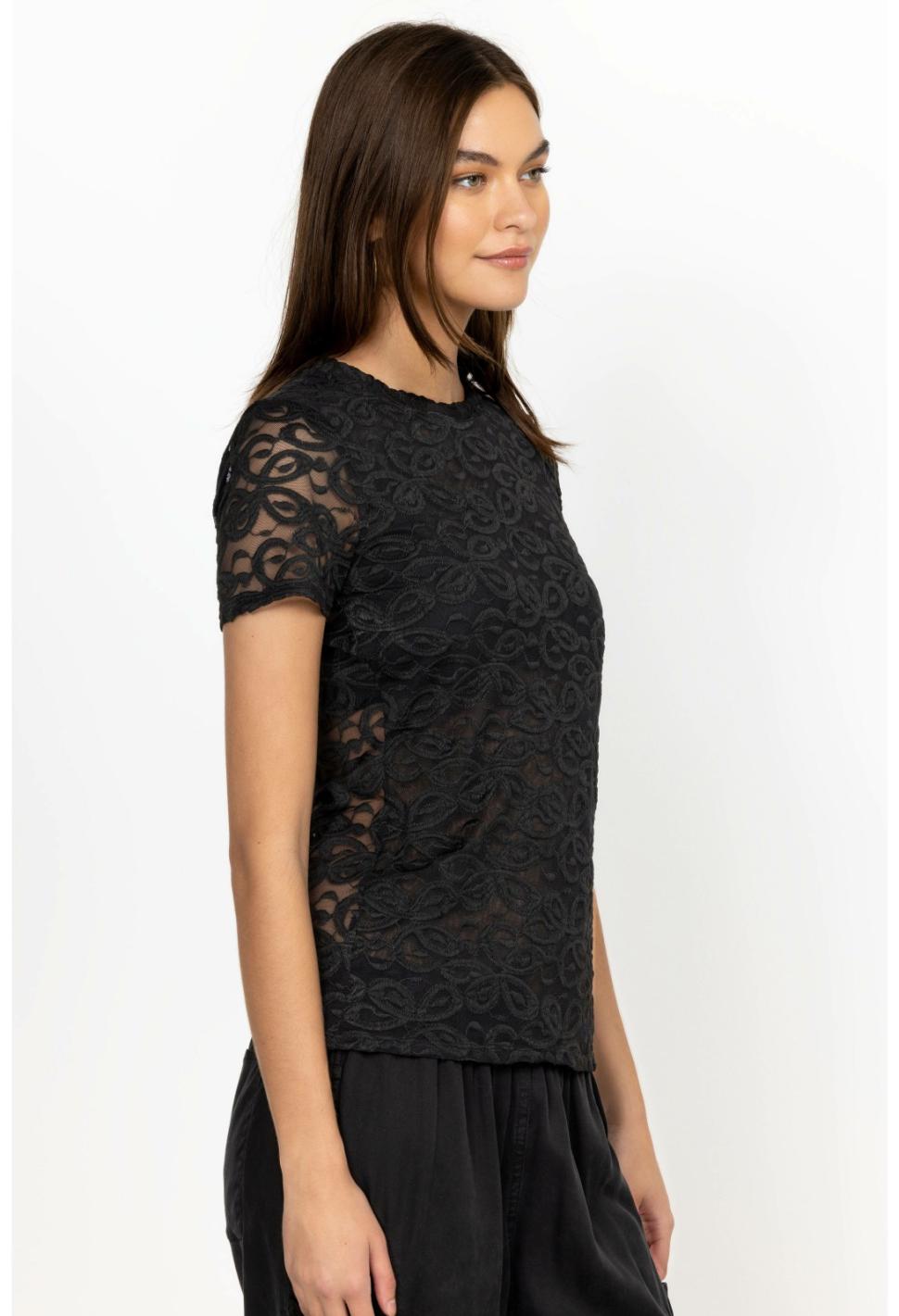 Women Tops | Johnny Was Astrid Top Black