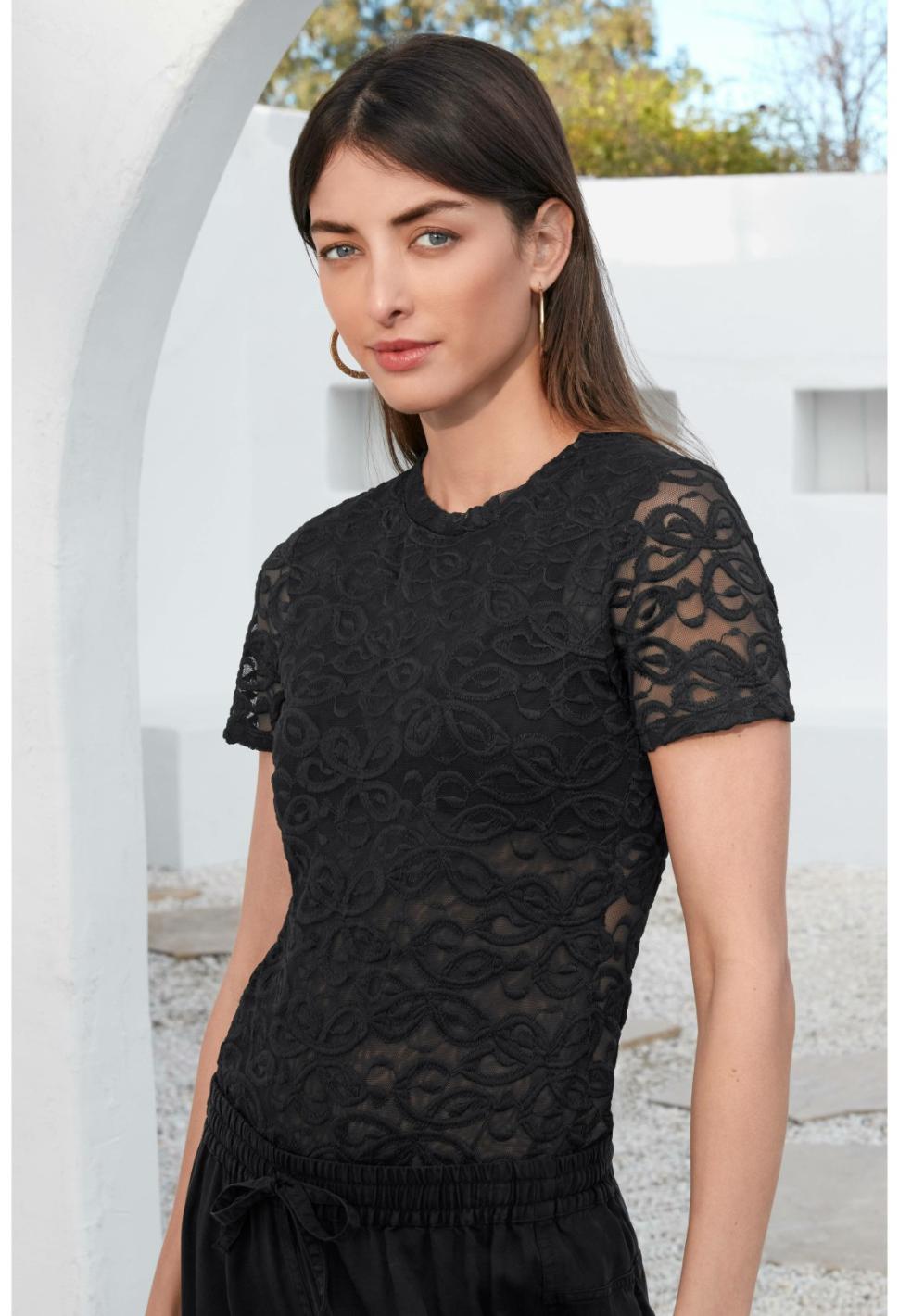 Women Tops | Johnny Was Astrid Top Black