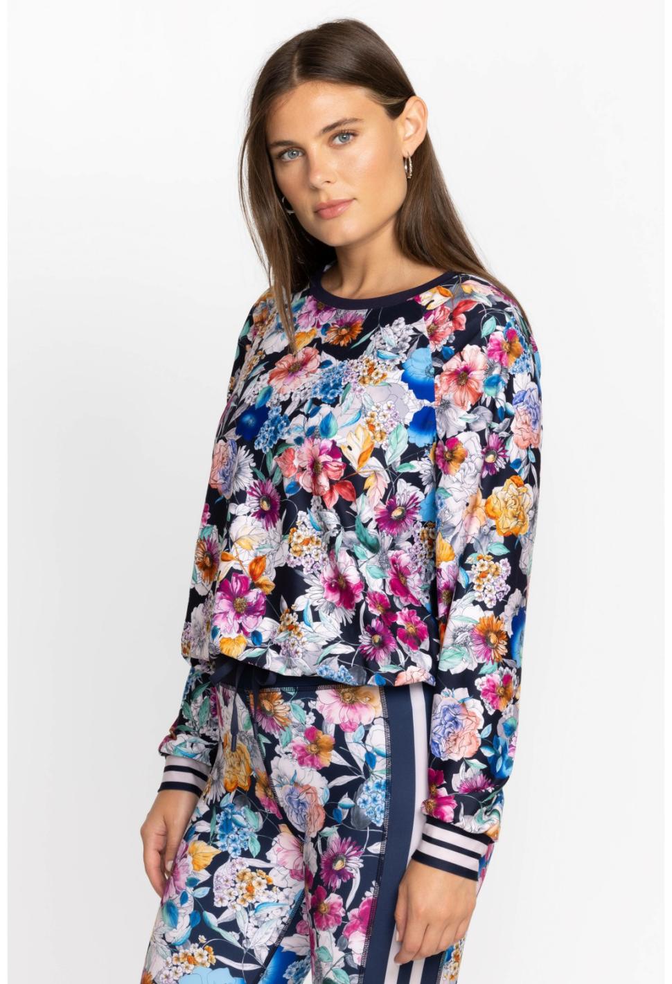 Women Tops | Johnny Was Bee Active Ruched Raglan Sleeve Pullover Falldance