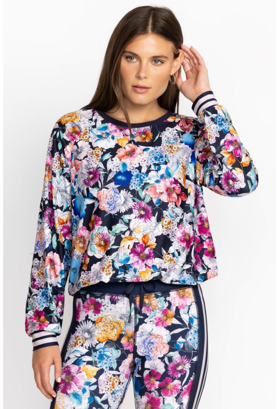 Women Tops | Johnny Was Bee Active Ruched Raglan Sleeve Pullover Falldance