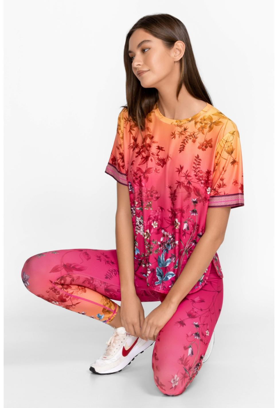 Women Tops | Johnny Was Bee Active Short Sleeve Oversize Crop Tee Emboy