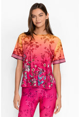 Women Tops | Johnny Was Bee Active Short Sleeve Oversize Crop Tee Emboy