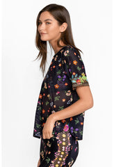 Women Tops | Johnny Was Bee Active Short Sleeve Oversize Crop Tee Nani