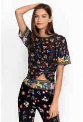 Women Tops | Johnny Was Bee Active Short Sleeve Oversize Crop Tee Nani