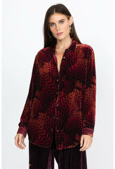Women Tops | Johnny Was Belle Velvet Oversized Shirt Belle