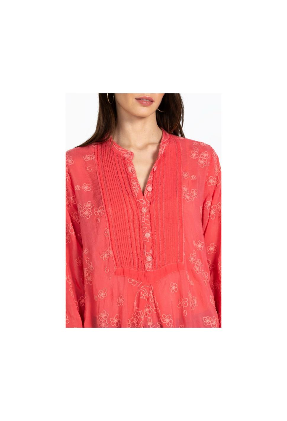 Women Tops | Johnny Was Birdie Marisol Tunic Passion Fruit