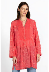 Women Tops | Johnny Was Birdie Marisol Tunic Passion Fruit