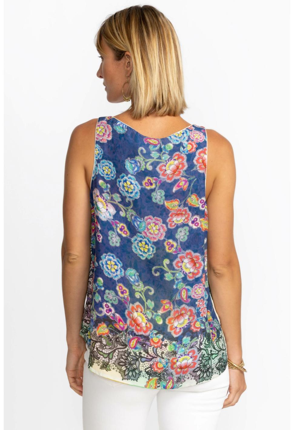 Women Tops | Johnny Was Block Mint Tank Top Peppermint