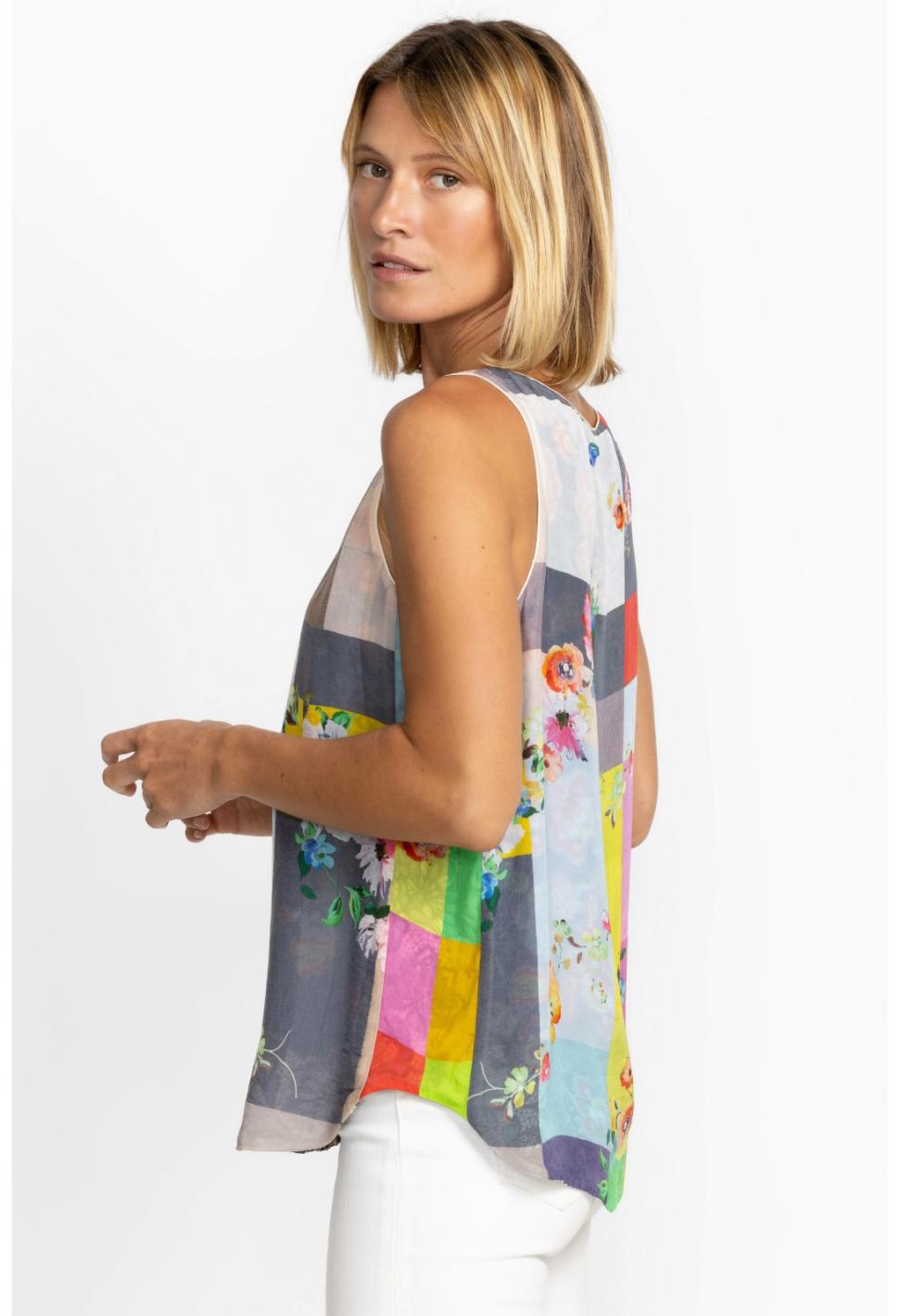 Women Tops | Johnny Was Block Mint Tank Top Peppermint