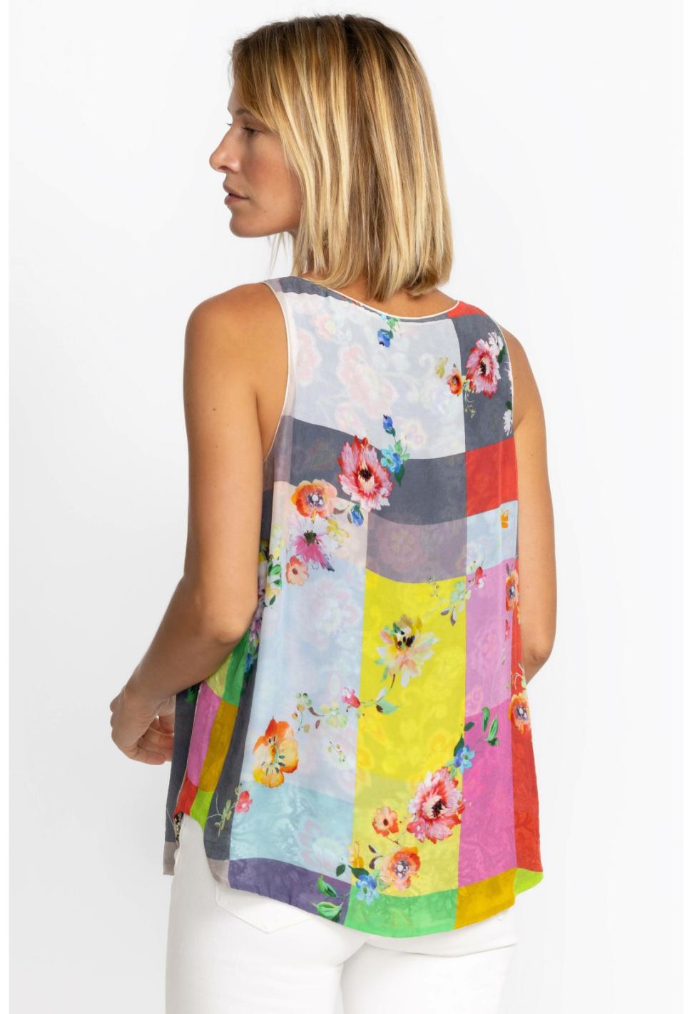 Women Tops | Johnny Was Block Mint Tank Top Peppermint