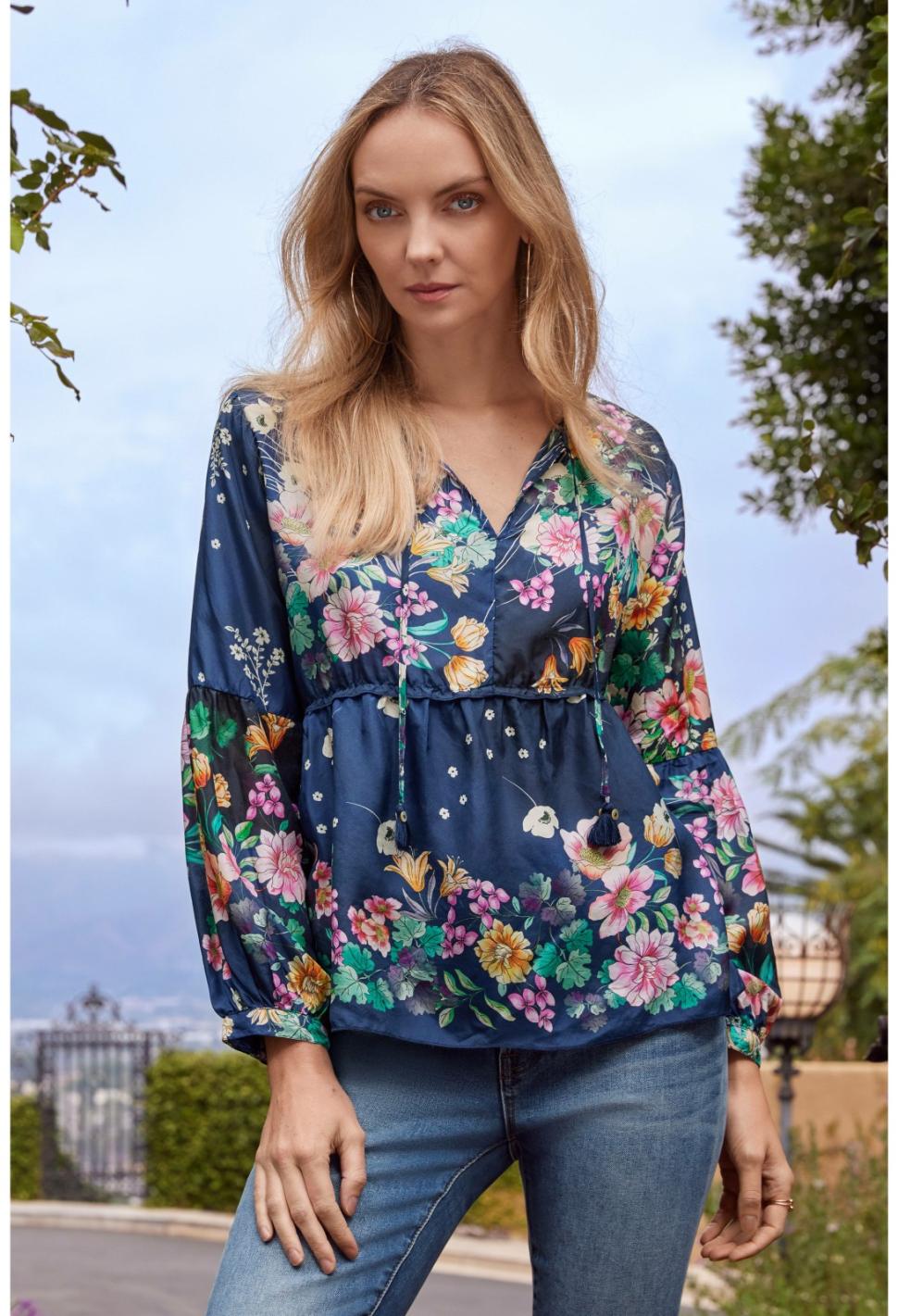 Women Tops | Johnny Was Bursting Echo Blouse Bursting