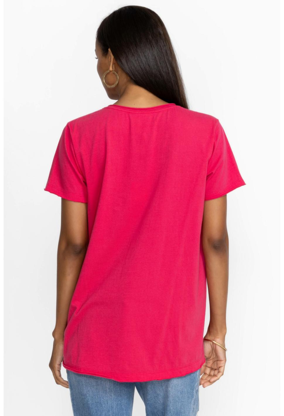 Women Tops | Johnny Was California Everyday Tee Raspberry