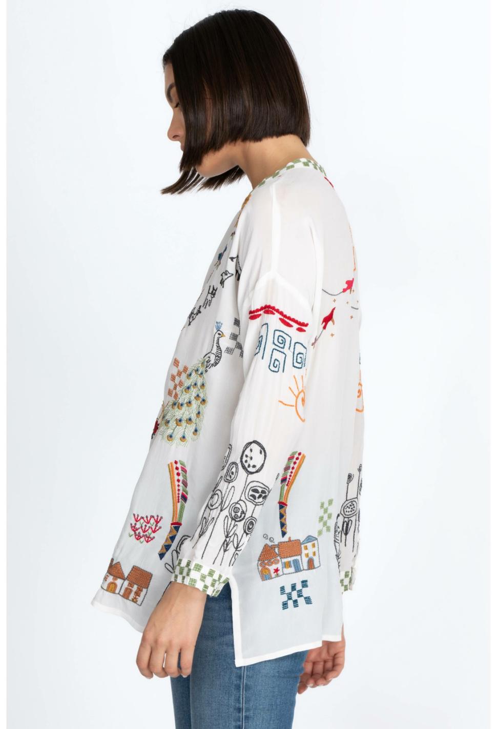 Women Tops | Johnny Was Cartagena Blouse Natural