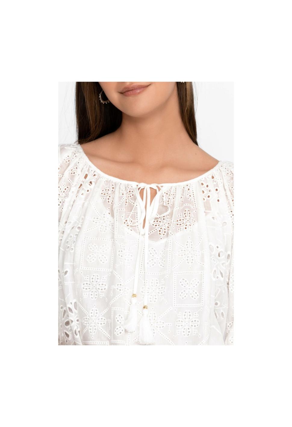 Women Tops | Johnny Was Castillo Eyelet Blouse White