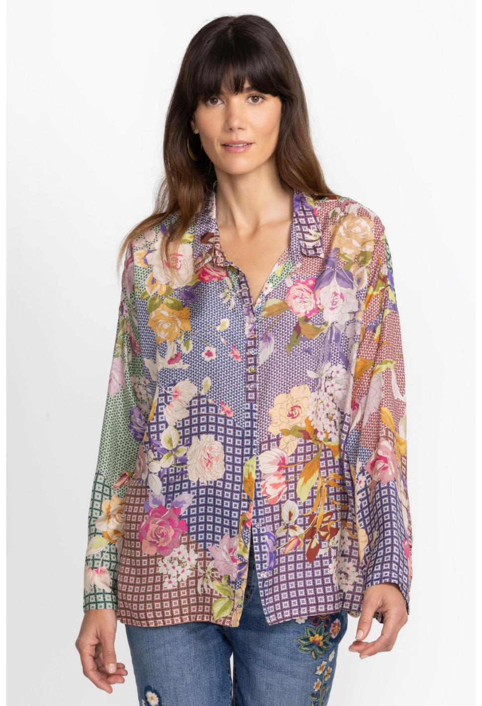 Women Tops | Johnny Was Cathron Mingle Blouse Cathron