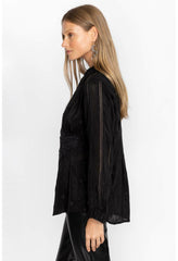 Women Tops | Johnny Was Celia Applique Shirt Black