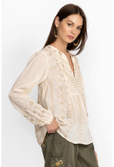 Women Tops | Johnny Was Charis Prairie Blouse Ecru