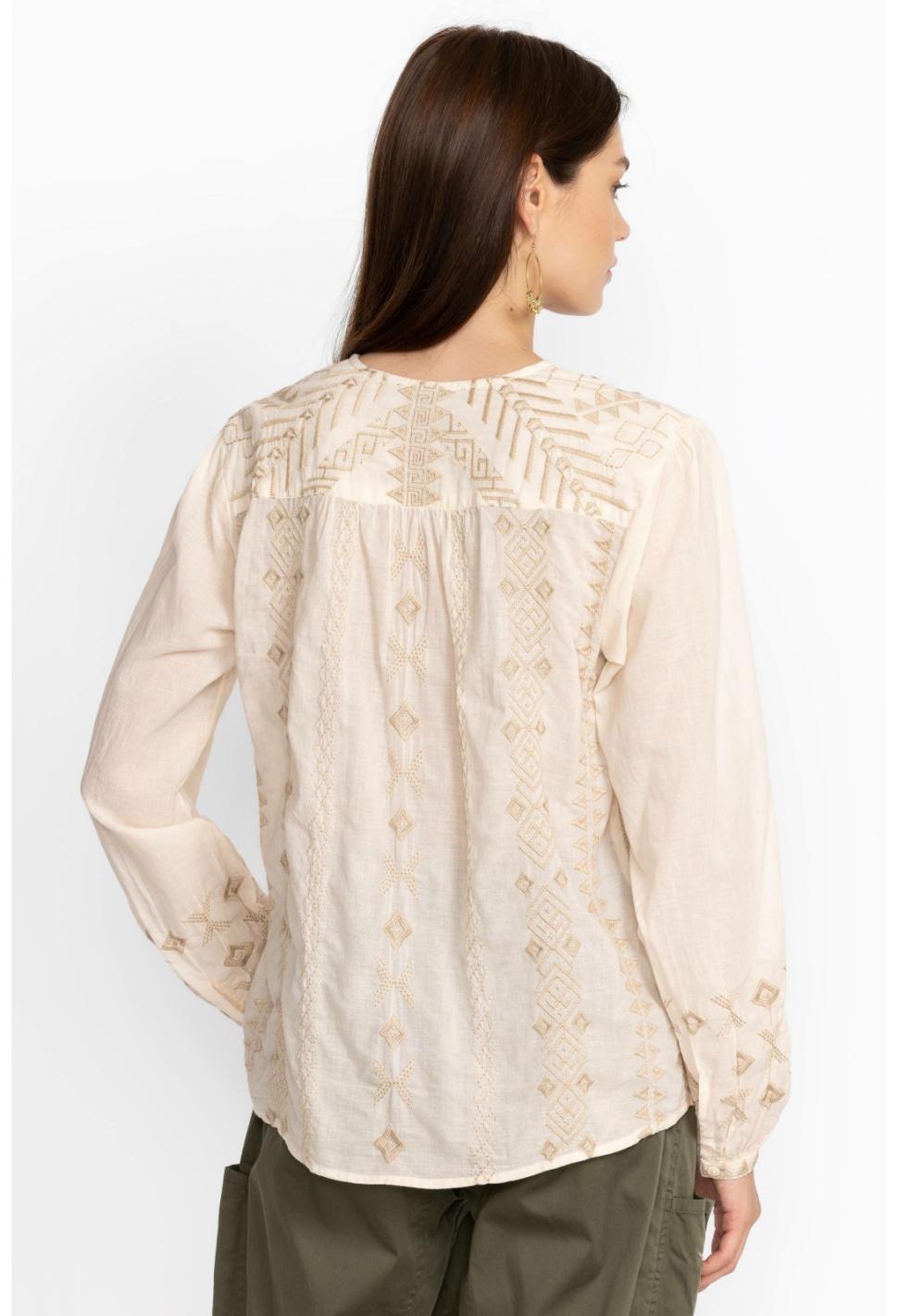 Women Tops | Johnny Was Charis Prairie Blouse Ecru