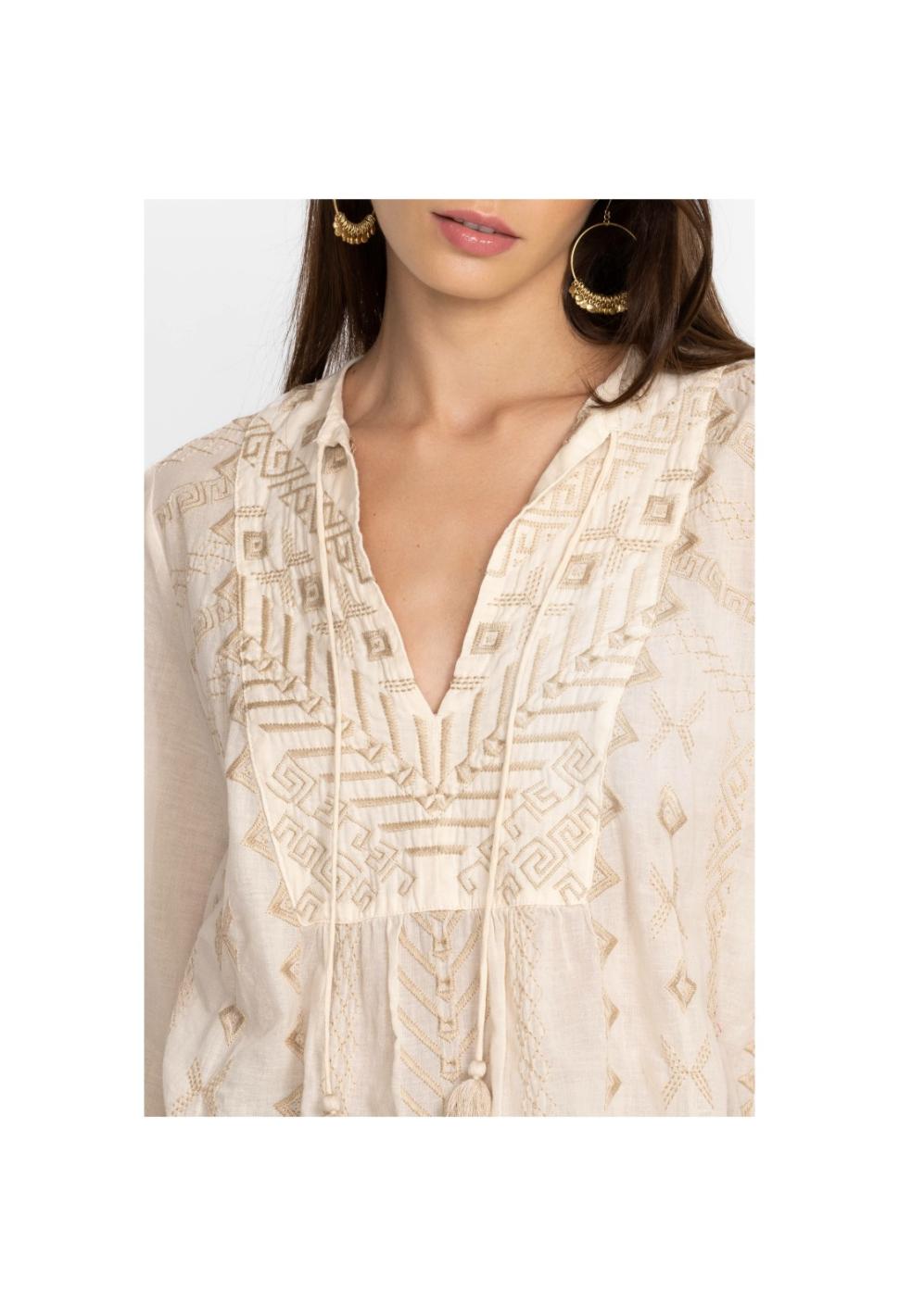 Women Tops | Johnny Was Charis Prairie Blouse Ecru