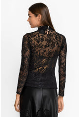 Women Tops | Johnny Was Dina Mesh Tee Black