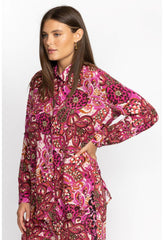 Women Tops | Johnny Was Dreams Of Vivanna Silk Shirt Multi