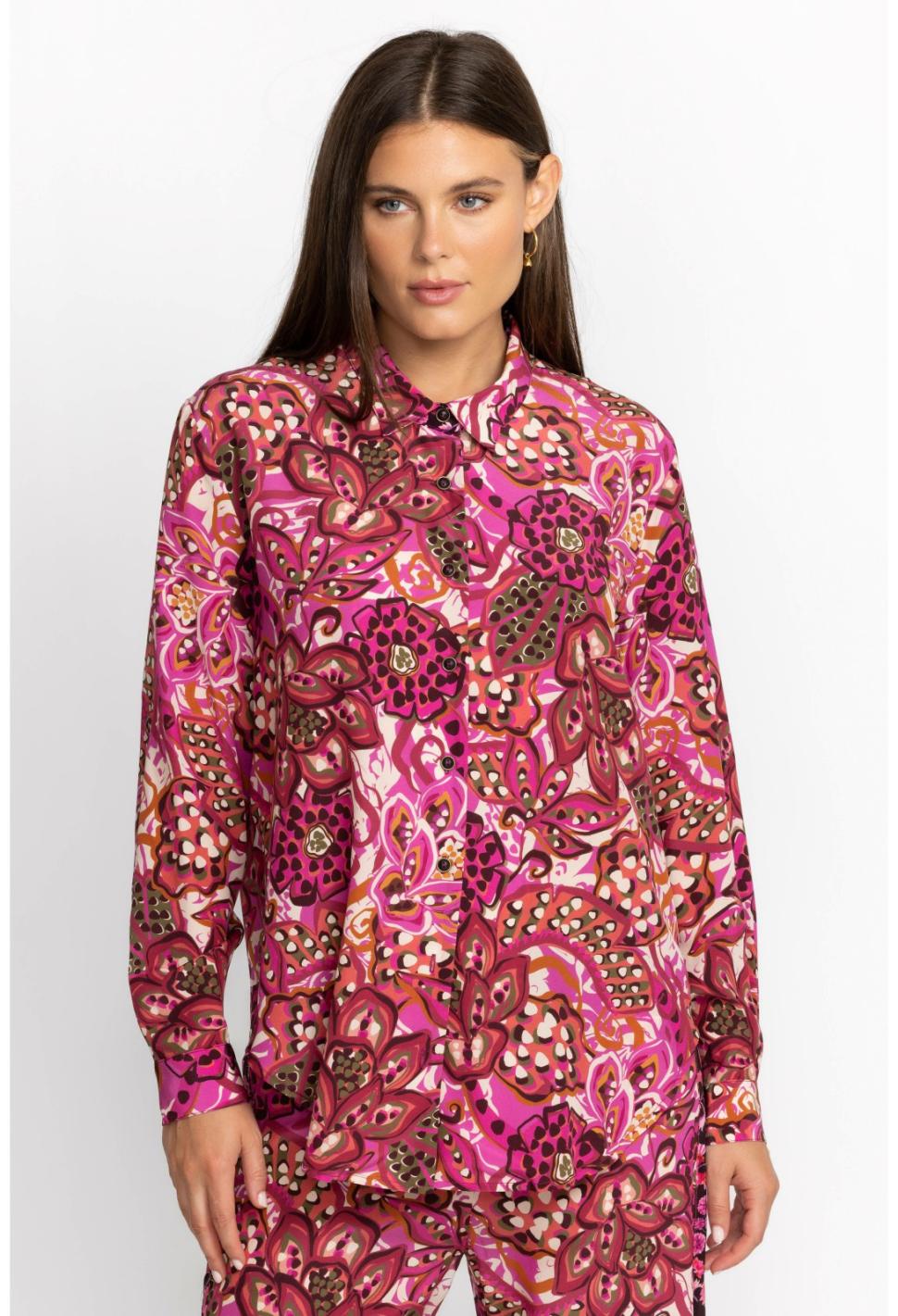 Women Tops | Johnny Was Dreams Of Vivanna Silk Shirt Multi
