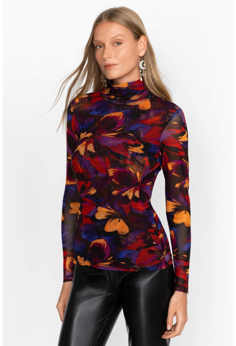 Women Tops | Johnny Was Eclipse Blooms Mesh Tee Multi