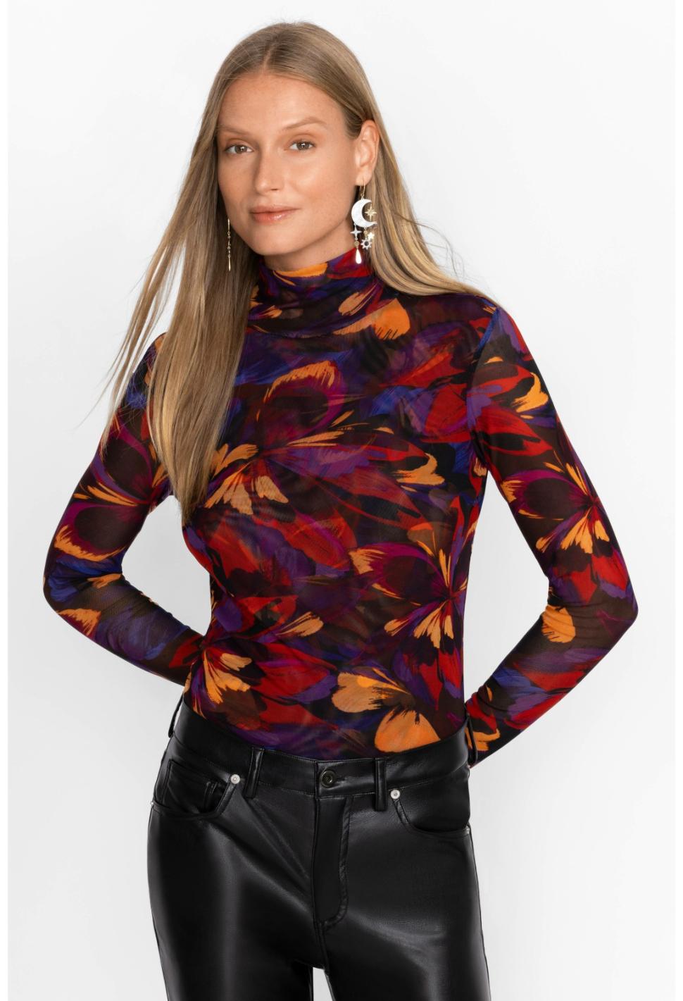 Women Tops | Johnny Was Eclipse Blooms Mesh Tee Multi