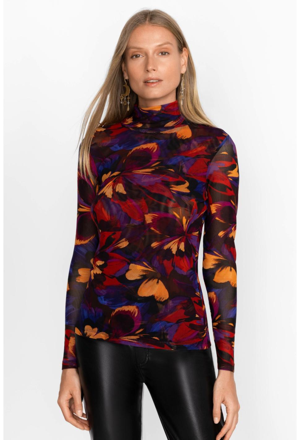 Women Tops | Johnny Was Eclipse Blooms Mesh Tee Multi